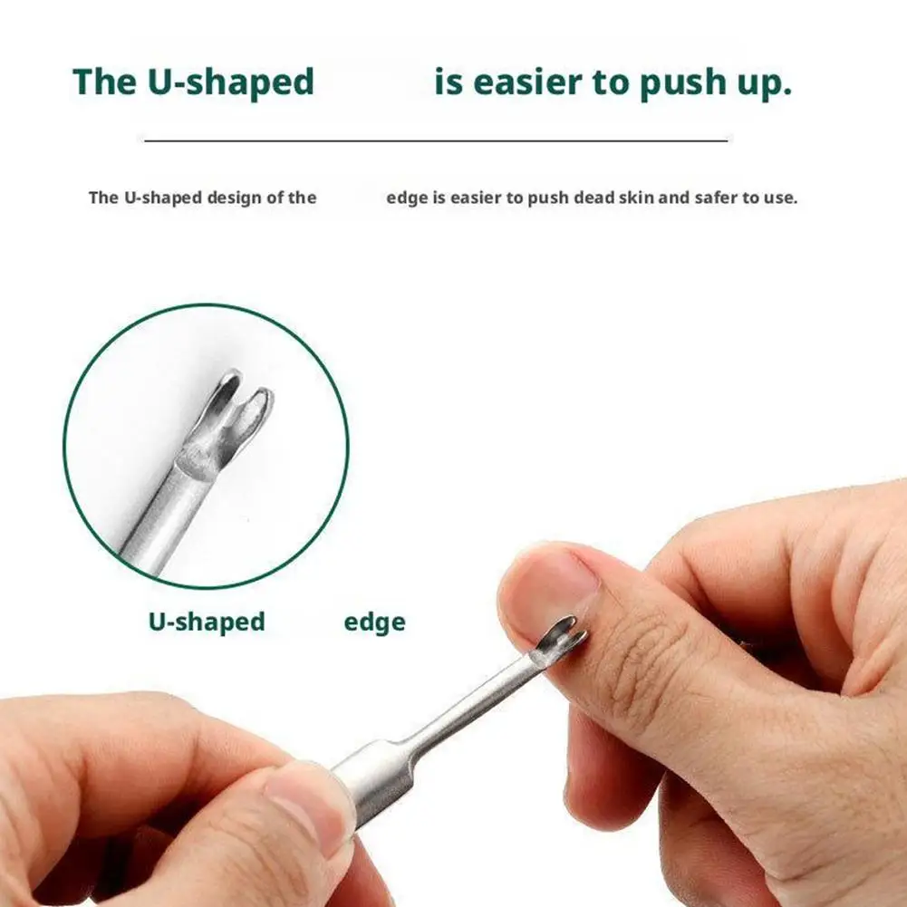 جديد المهنية الفولاذ المقاوم للصدأ مزيل الجلد الميت مسمار انتهازي للبشرة شوكة المتقلب مانيكير باديكير مسمار أداة فنية