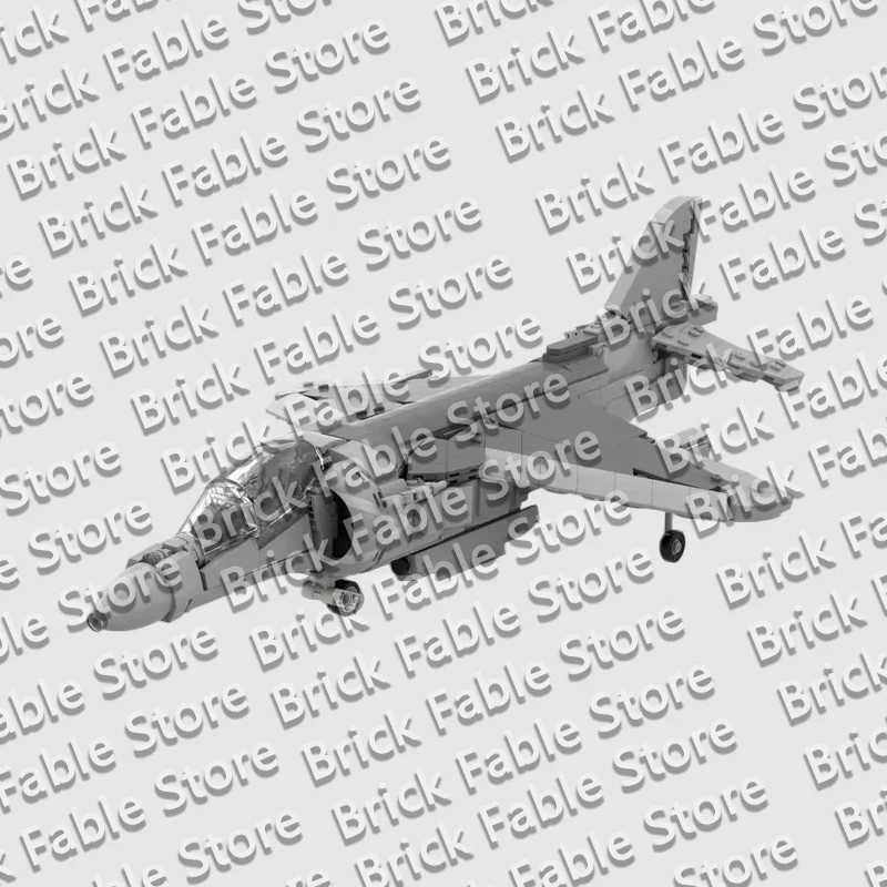 QWERT AV-8B Attack Aircraft Model MOC Building Bricks War Equipment Modular Technology Gifts Holiday Assemble Children Toys Suit