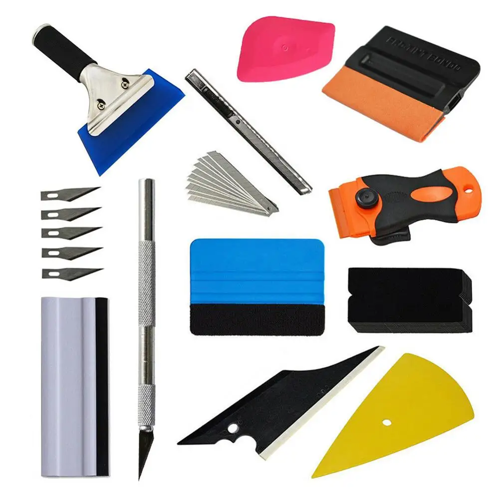 12Pcs Car Wrap Vinyl Scrapers High Quality Car Wrapping Tools Kit  Profession Window Tinting Car Gadgets Universal Accessories