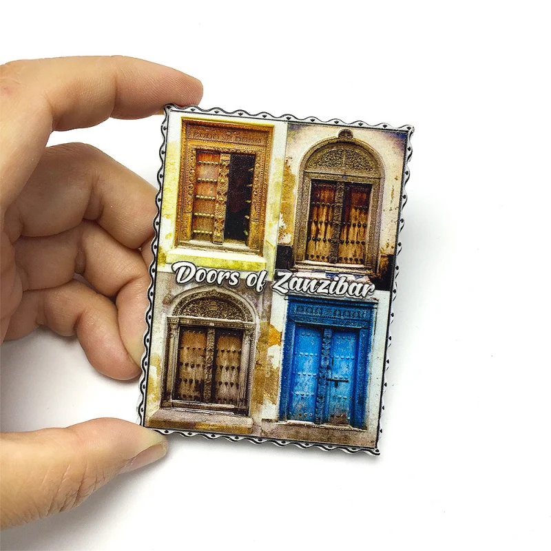 

Zanzania Creative Zanzibar Gate Cultural and Creative Refrigerator Magnet Travel Souvenir Home Decoration Crafts