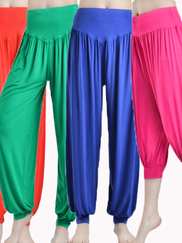 

Женские брюки-фонарики с высокой талией для йоги и фитнеса, свободного кроя, тонкие, летние/осенние, для танцев и тренировок