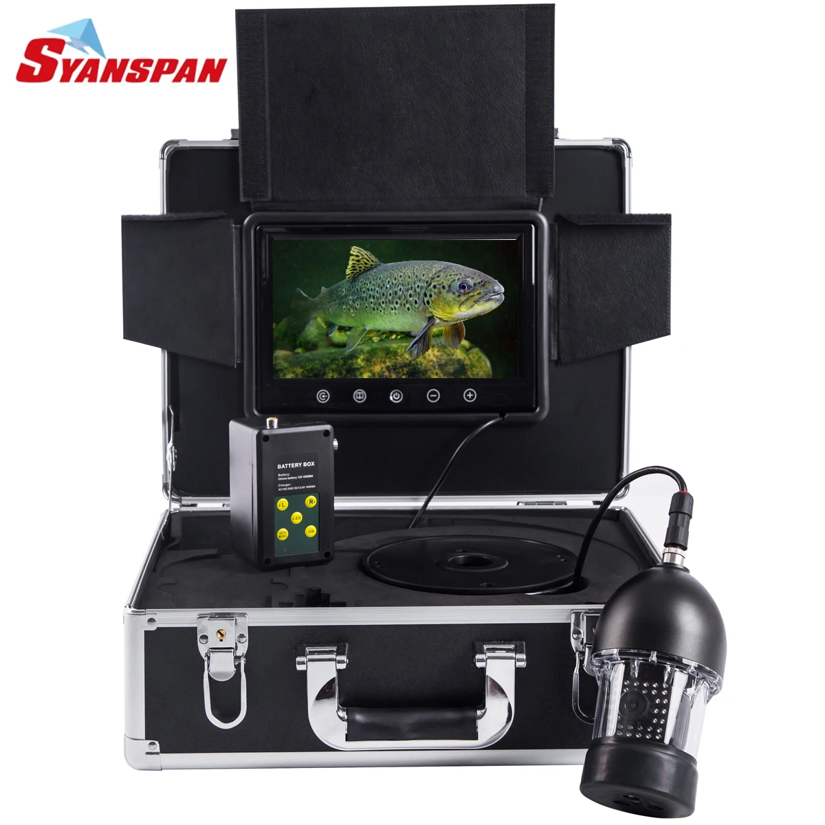 SYANSPAN 360°Rotating Underwater Camera for Sea Fishing 36 LED Fish Finder 1000TVL Fish Caught Camera 9