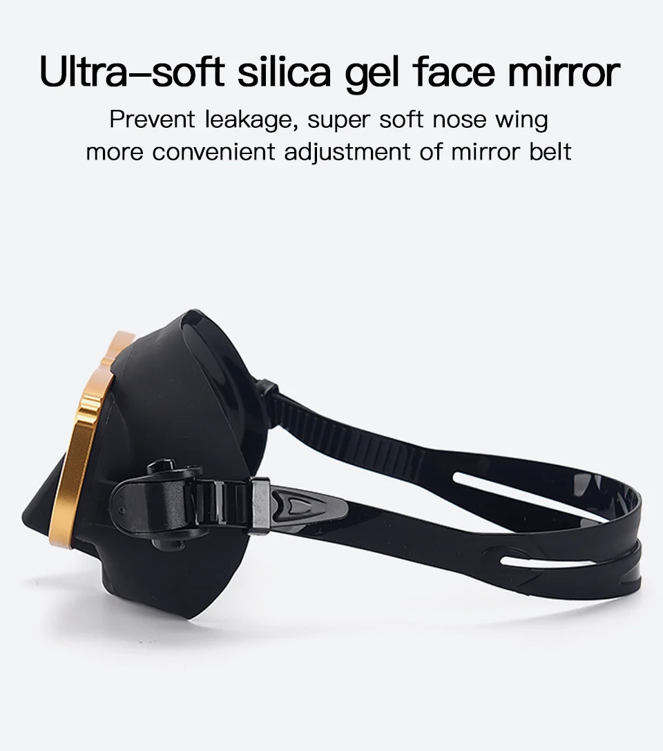 Diving Mask Plastic-Alloy Frame Scuba Equipment Snorkeling Goggles Tempered Glass