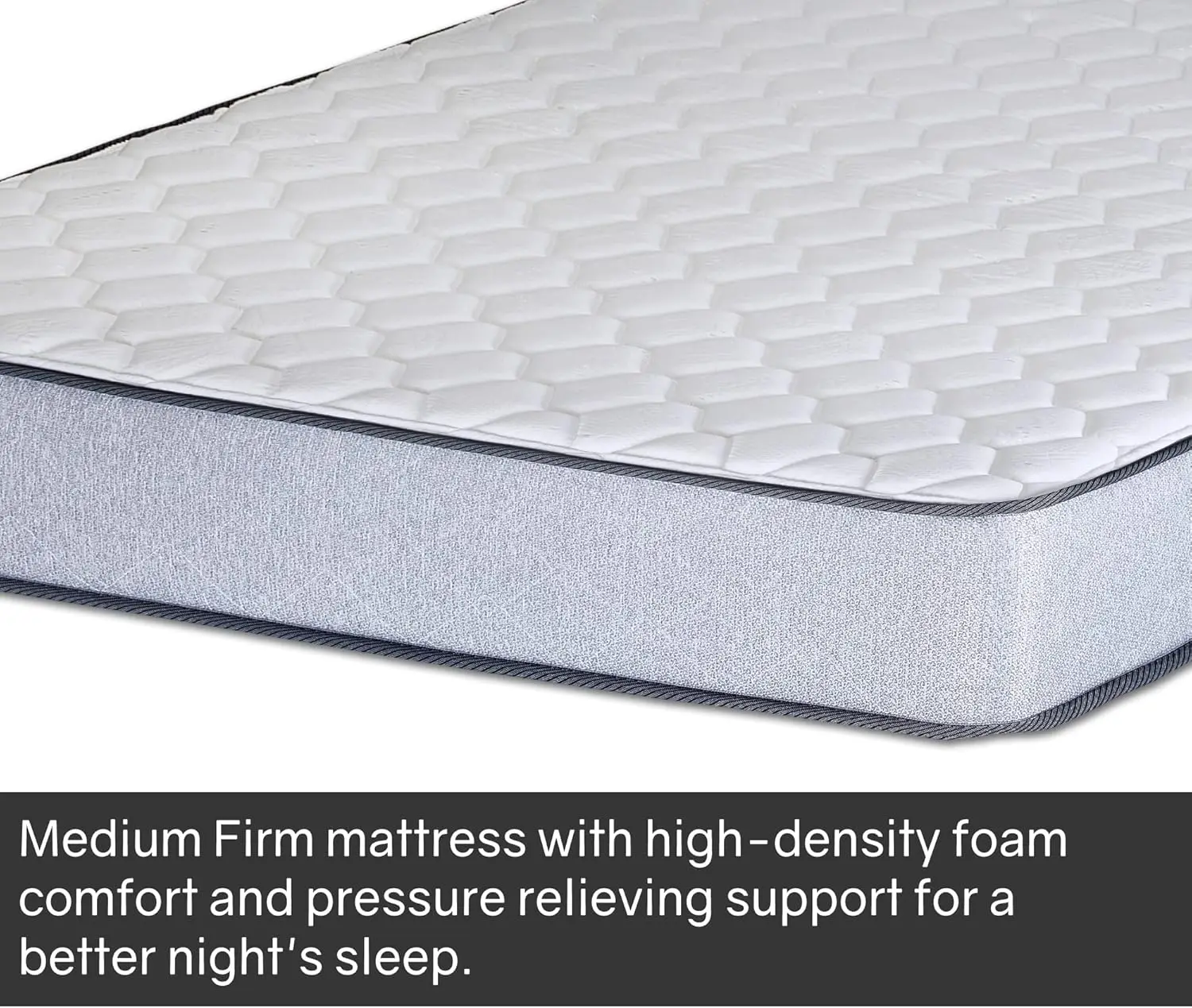 , 7-Inch Medium Firm High Density Foam Mattress, Comfortable Mattress for Cooler Sleep, Supportive & Pressure Relief, Full XL