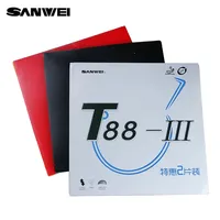 Original SANWEI T88-3 Table Tennis Rubber Pips-in ITTF Appoved No-Sticky Ping Pong Rubber with Sponge for Backhand Fast Attack