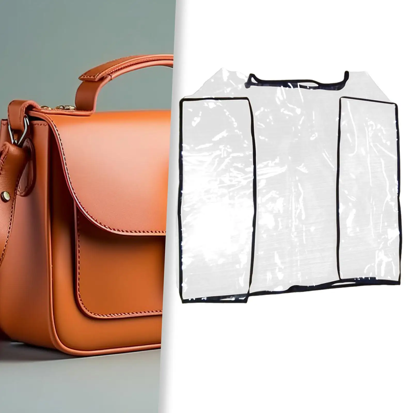 

Bag Cover Lightweight Portable Sturdy Transparent EVA Handbag Cover 43cm x 33cm