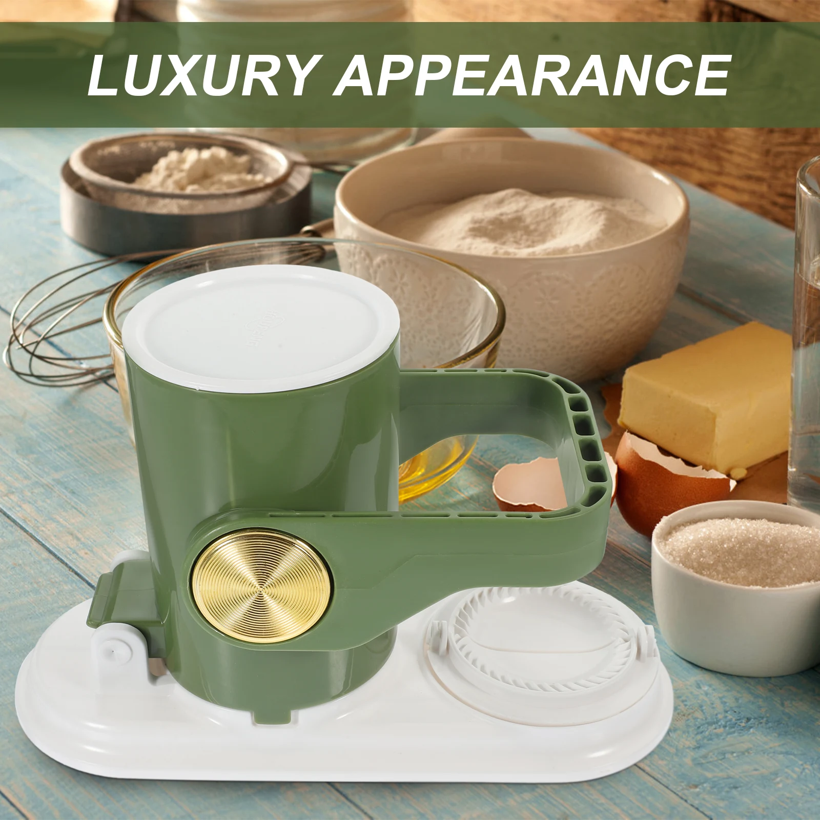 

Dumpling Press Reusable Wood Pile Wrapper Reusable Dumpling Wrapper Maker Maker Gadget Dough Tool Practical Home