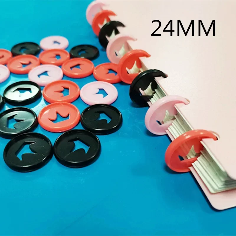 100PCS24MM Crown pattern plastic binding ring binding buckle mushroom hole notebook binding supplies