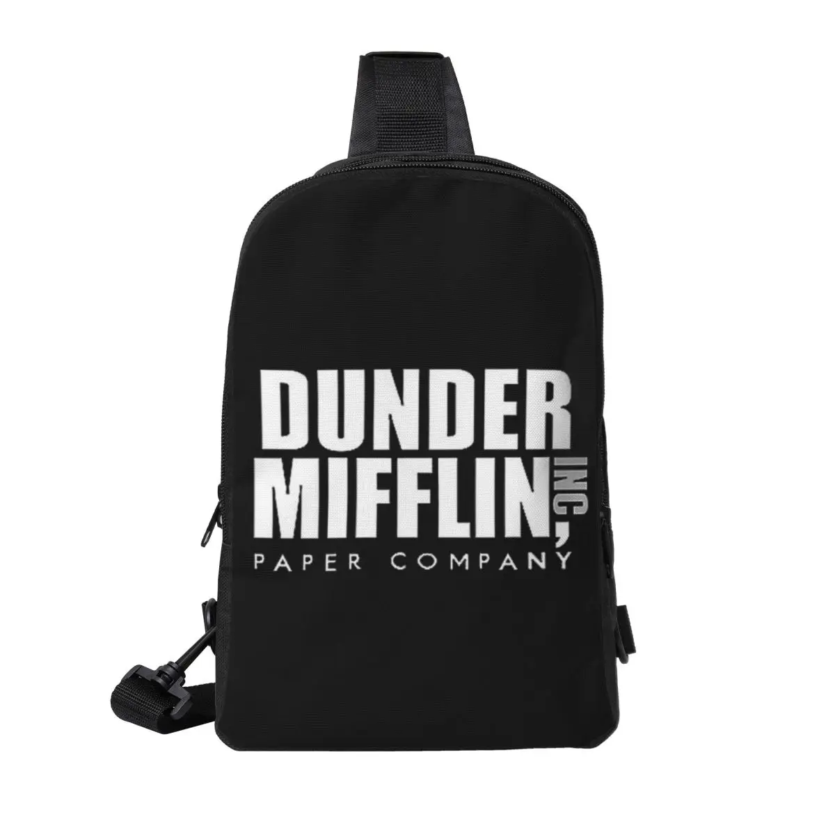 

Dunder Mifflin Logo Chest Bag Men Sling Crossbody Backpack Chest Bag Traveling Hiking Daypack Shoulder Bag