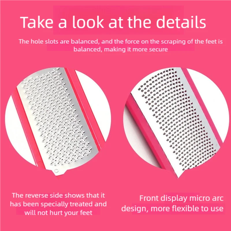 เครื่องบดเท้า Pedicure สแตนเลสสตีลเท้า Scrubber ส้นแคลลัส Dead Skin Remover Exfoliating Professional Feet Care TOOL