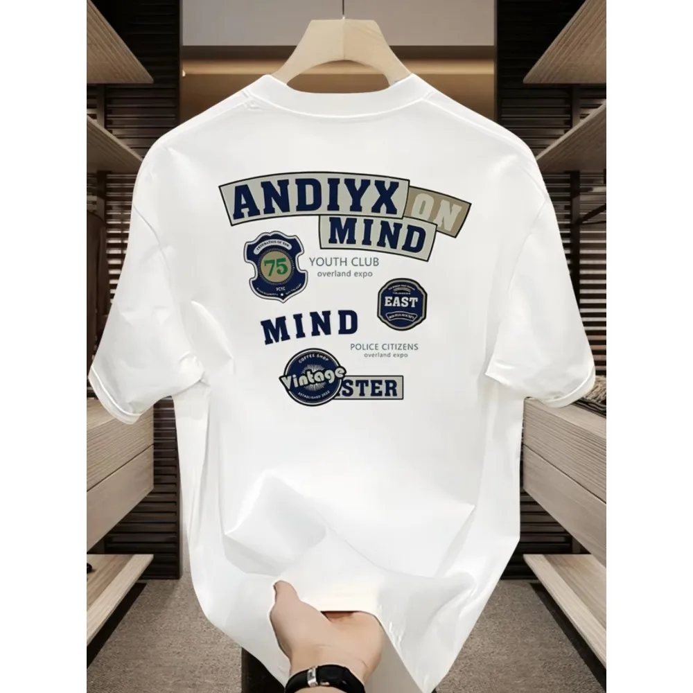 

Club Off-Road Audiophile Men's T-Shirt Summer 100% Cotton T-Shirt Vintage Style Fashion Street Fashion Light Luxury Top