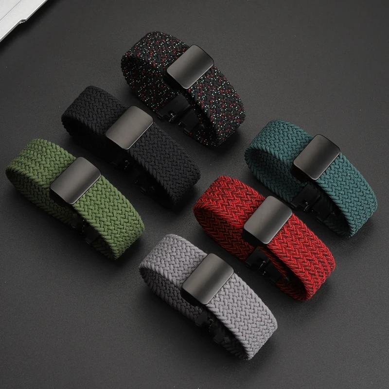 18mm Elastic nylon watchband for Casio W800H SGW400 F91W F84 F105/108/A158/168 AE1200/1300 Men's wristband bracelet accessorie