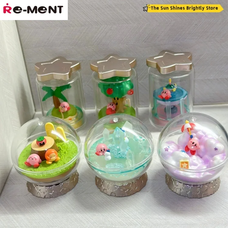

RE-MENT Kirby Dream Spring Story Star Spot Redeem Miniature Collection Action Figure Trendy Desktop Ornament Play Scene Model
