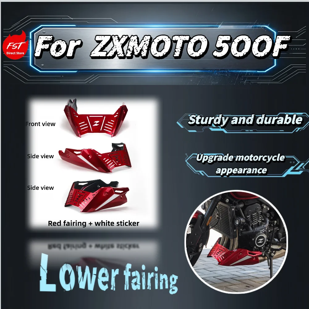 

For ZXMOTO 500F Lower Fairing Engine Guard Skid Plate Bottom Tray Protector Decorative Panel Modified Accessories