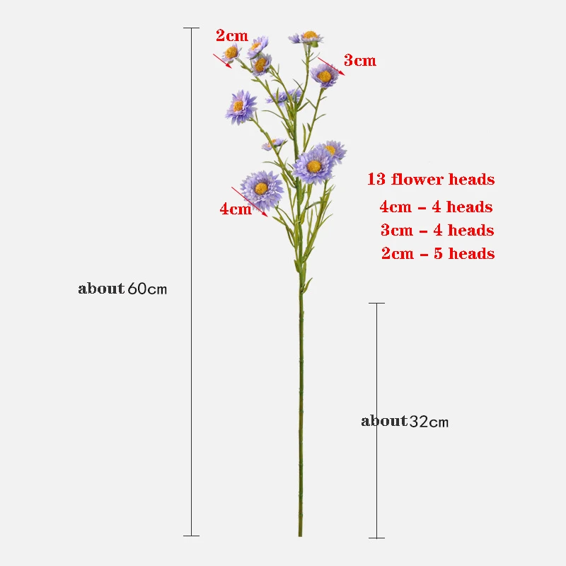 1pcs Artificial Flower Mother Chrysanthemum Daisy Coreopsis Gerbera Fake Plant Decor for Home Wedding Luxury Home Decoration