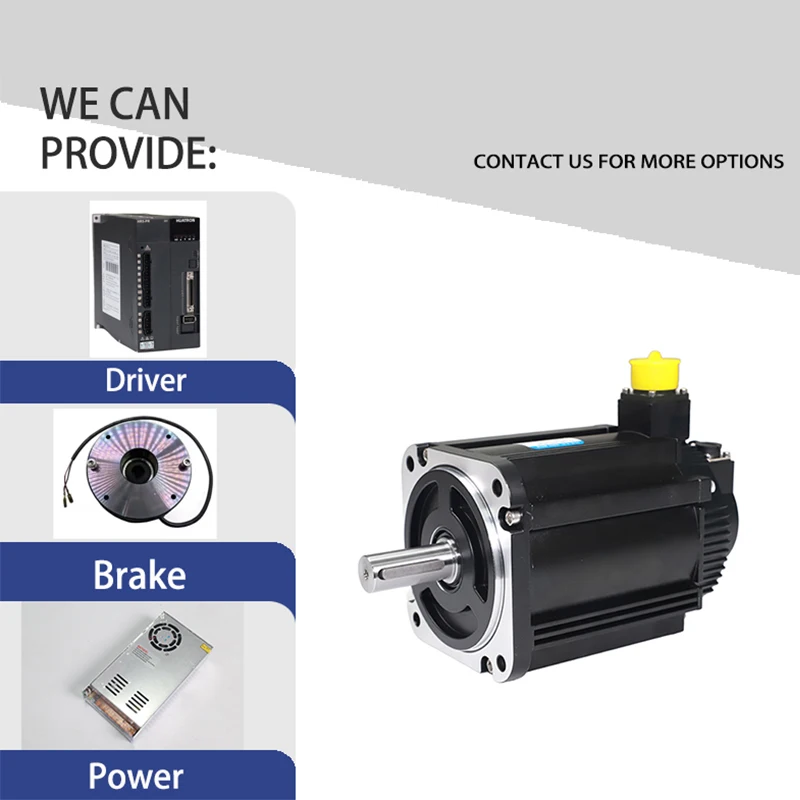 มอเตอร์เซอร์โว AC ขนาดใหญ่ 2500 รอบต่อนาที 3.8 กิโลวัตต์ 130 มม. 380 โวลต์ พร้อมไดรเวอร์ 130ASF-M38025 ได้รับการรับรองมาตรฐาน CE สำหรับระบบควบคุม CNC