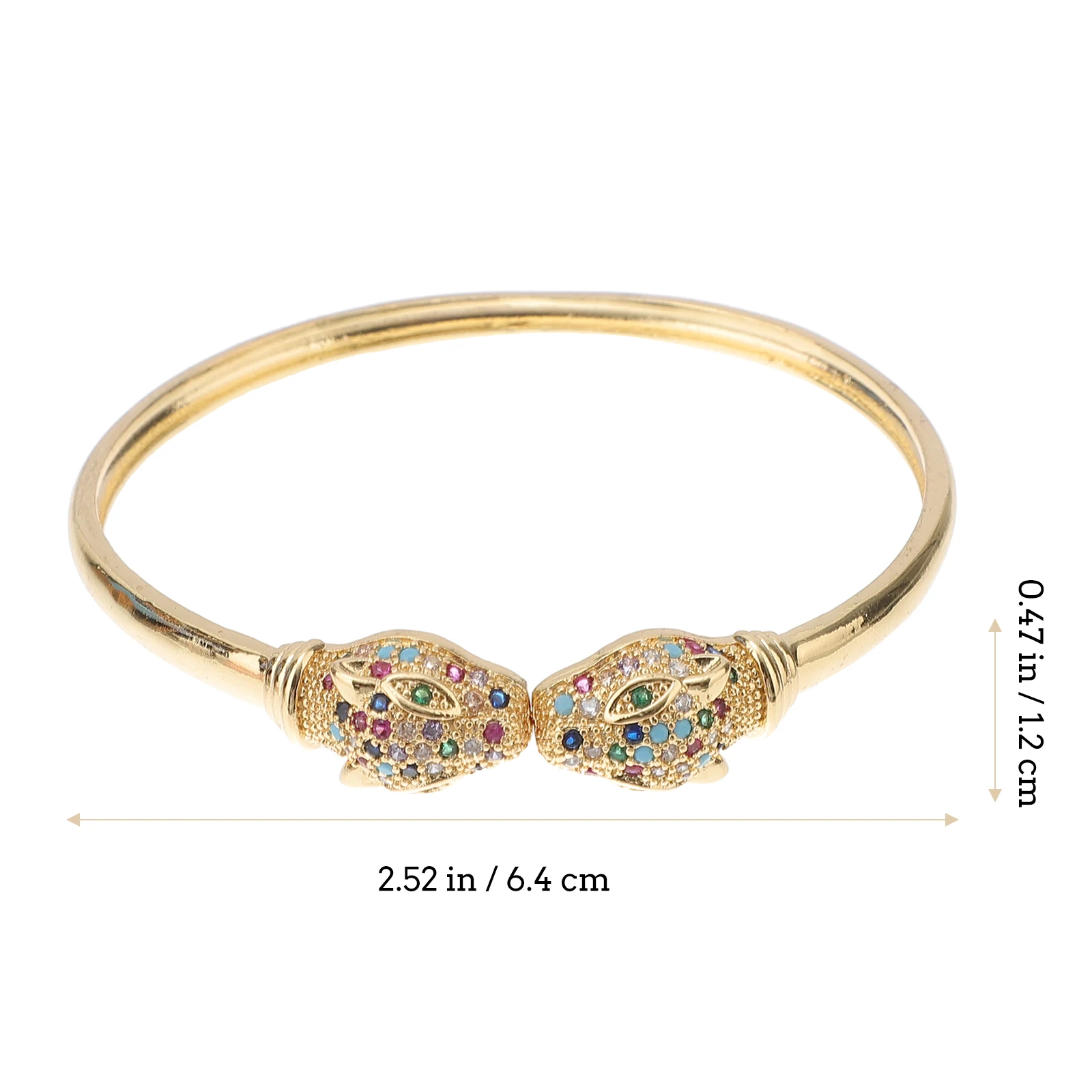 

Colored Zircon Bangle Women Jewelry Creative Animal Charm Charm Bracelet Bangle Bracelets Trendy Accessories Gift