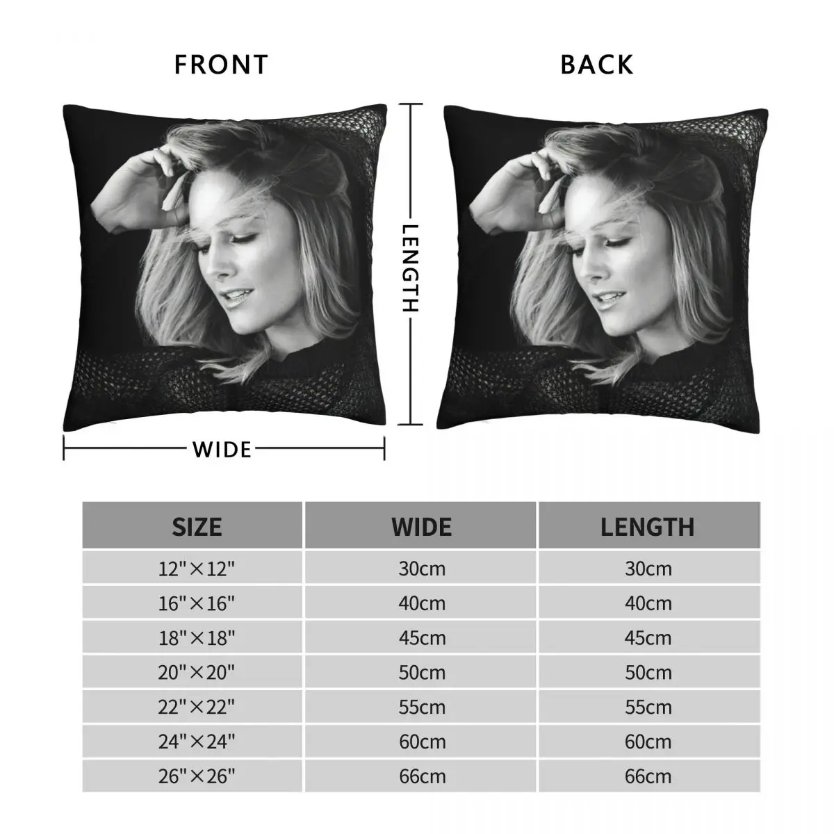 Helene Fischer Pillowcase Polyester Linen Velvet Printed Zip Decor Sofa Cushion Cover