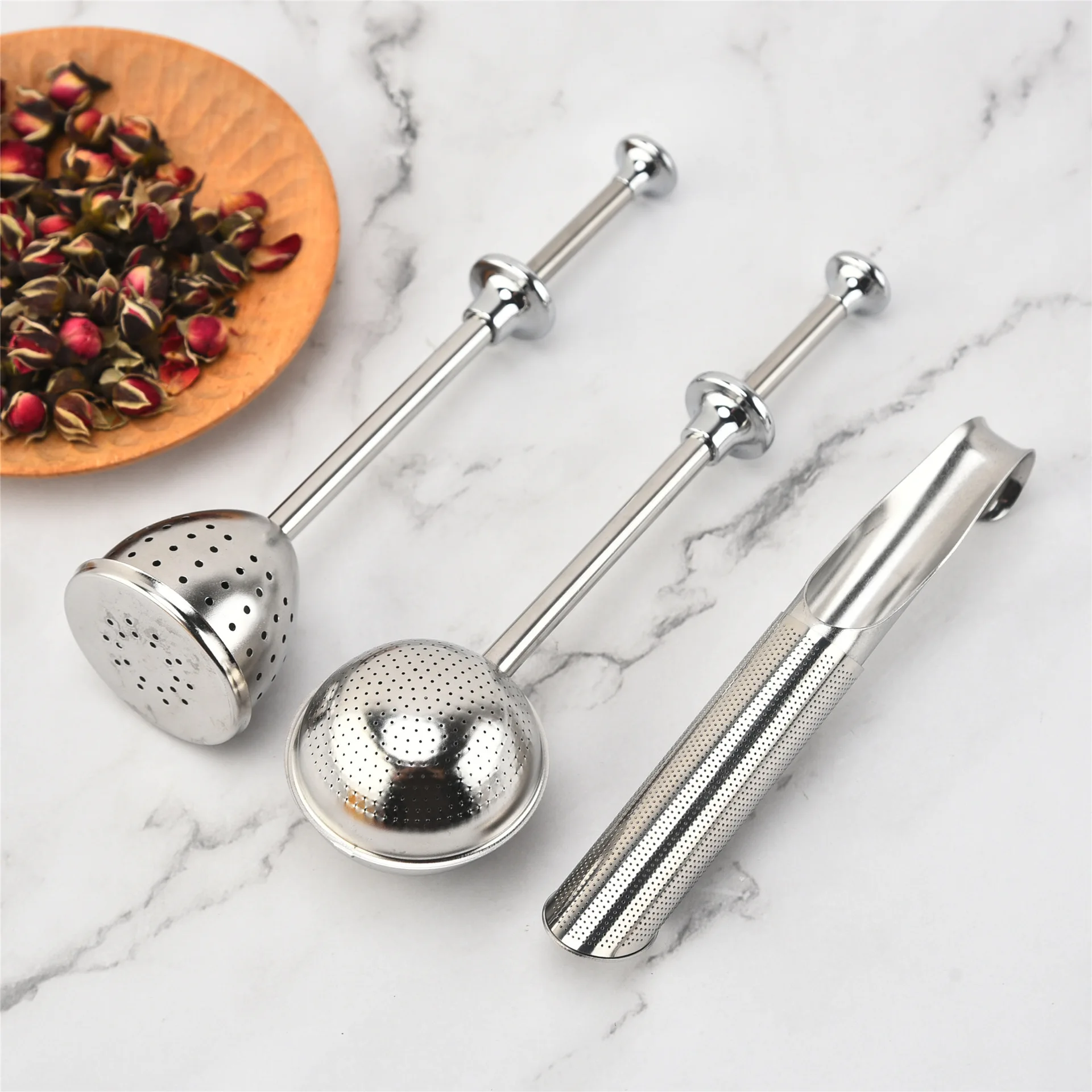 New Stainless Steel Tea Infuser Creative Pipe Shape Metal Tea Strainer Hanging Filter For Mug Teapot