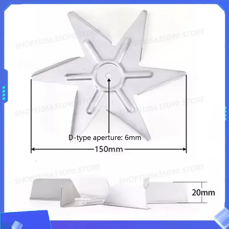 150x20x6mm Oven Fan Blade Impeller for Oven Fireplace Biomass Pellet Stove Motor Fan Replacement Parts