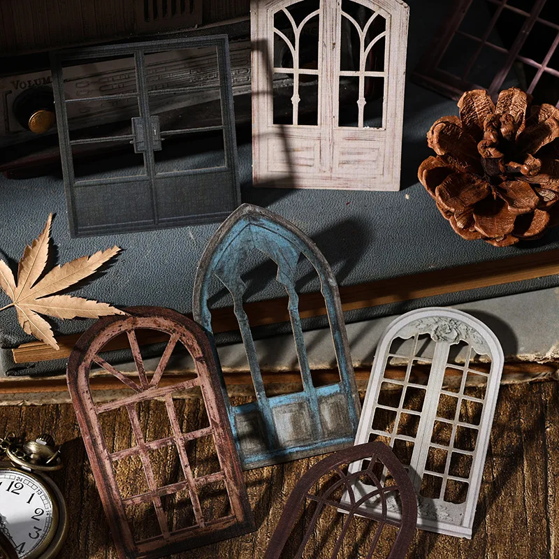 10pcs/lot Memo Pads Material Paper Elegant Carved Window Junk Journal Scrapbooking paper Decoration stationery