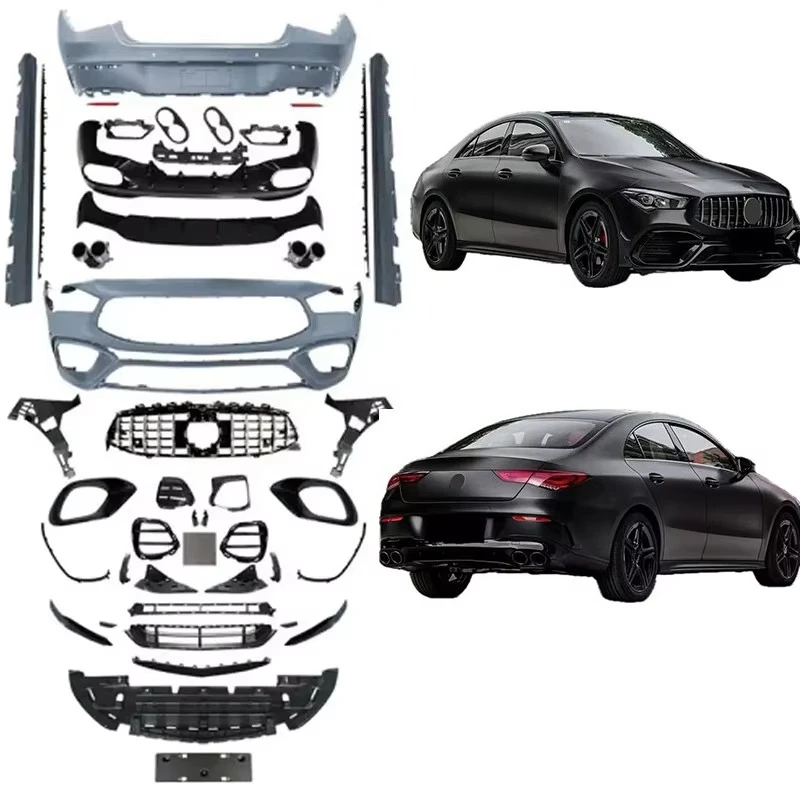 Auto Accessories Body Kit for  CLA W118 Wi18 AMG45 New Side Skirt Tail Grille Front Rear Bumper ABS  Upgrade