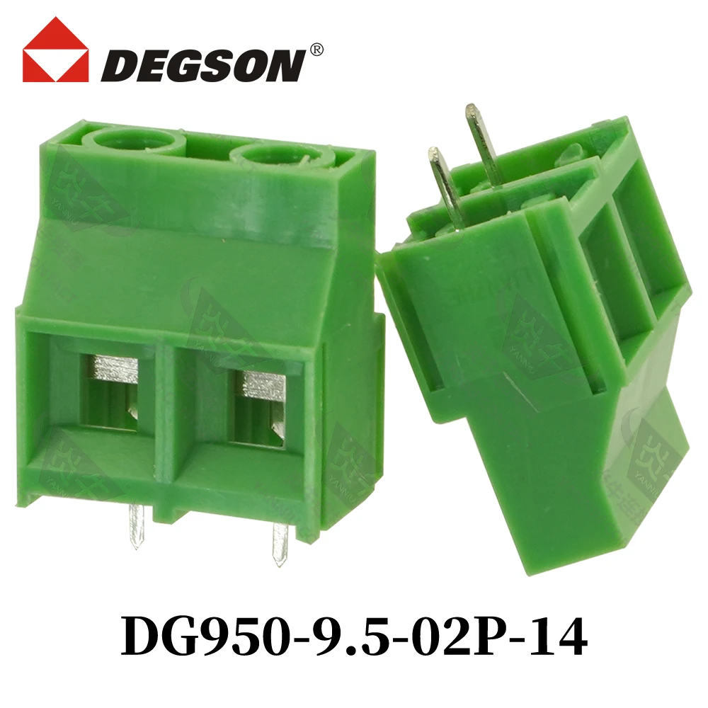 10Pcs DEGSON DG950-9.5-04P-14-00ZH Screw Connector PCB Terminal Blocks KFDG950 2P-12P UL94V-0 MKDS5 Phoenix Contact 26A 750V