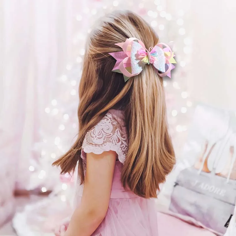Ncmama-horquilla de mariposa con purpurina para niña, accesorios para el cabello, pinza para el pelo, pasador, horquillas, accesorios para el cabello