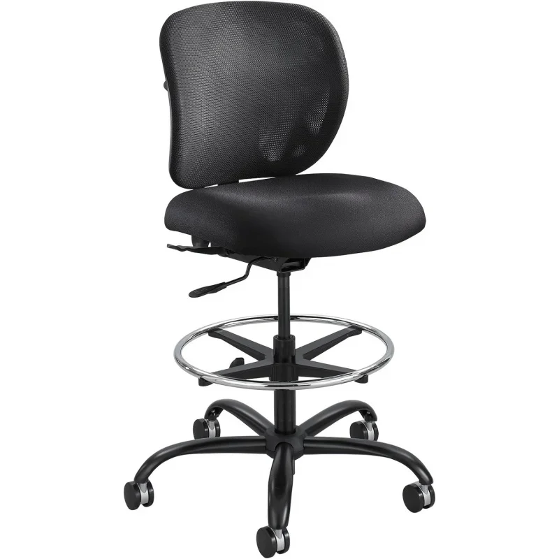 Vuze Heavy-Duty Stool, Big & Tall Office Chair, Ergonomic Swivel Chair for 24/7 Use, 400 lbs Weight Capacity