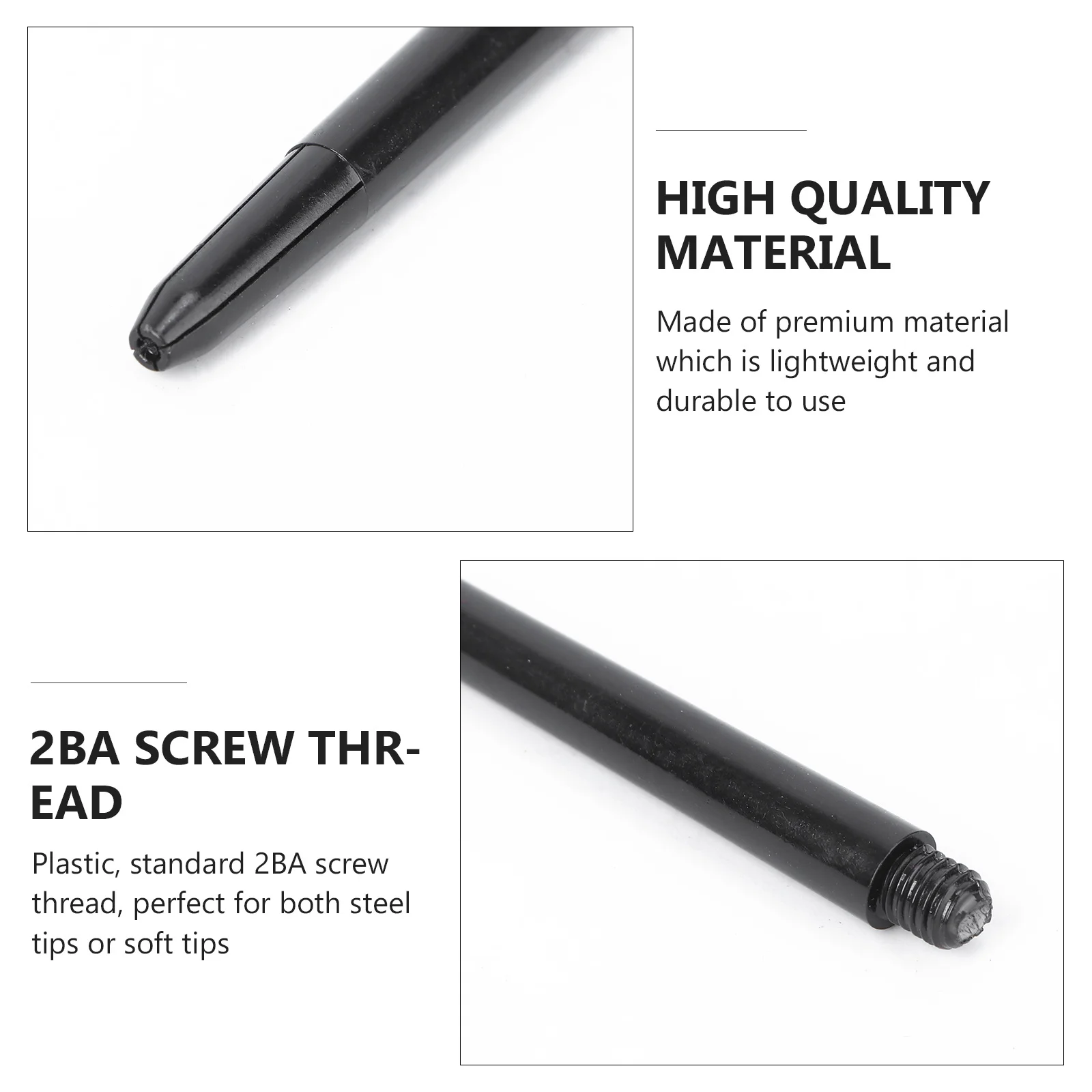 Arbres de fléchettes en plastique, 100 pièces, filetage de longueur moyenne 48Mm pour vols, accessoire de lancer de remplacement, jeu en plein air