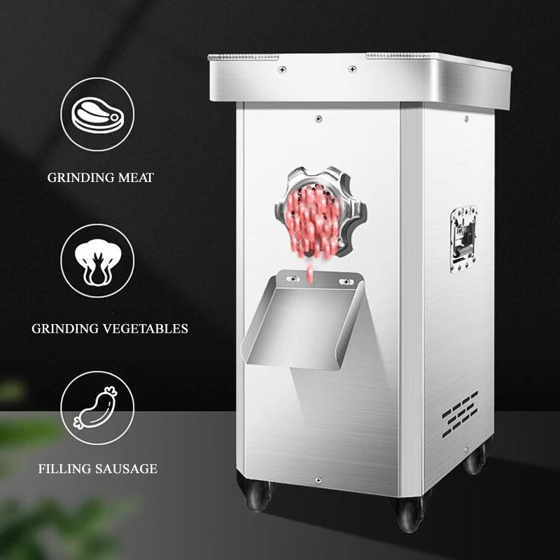 Electric Meat Grinder Commercial Stainless Steel Multi-Function Household Automatic Meat Grinder Meat Sausage Filling Machine