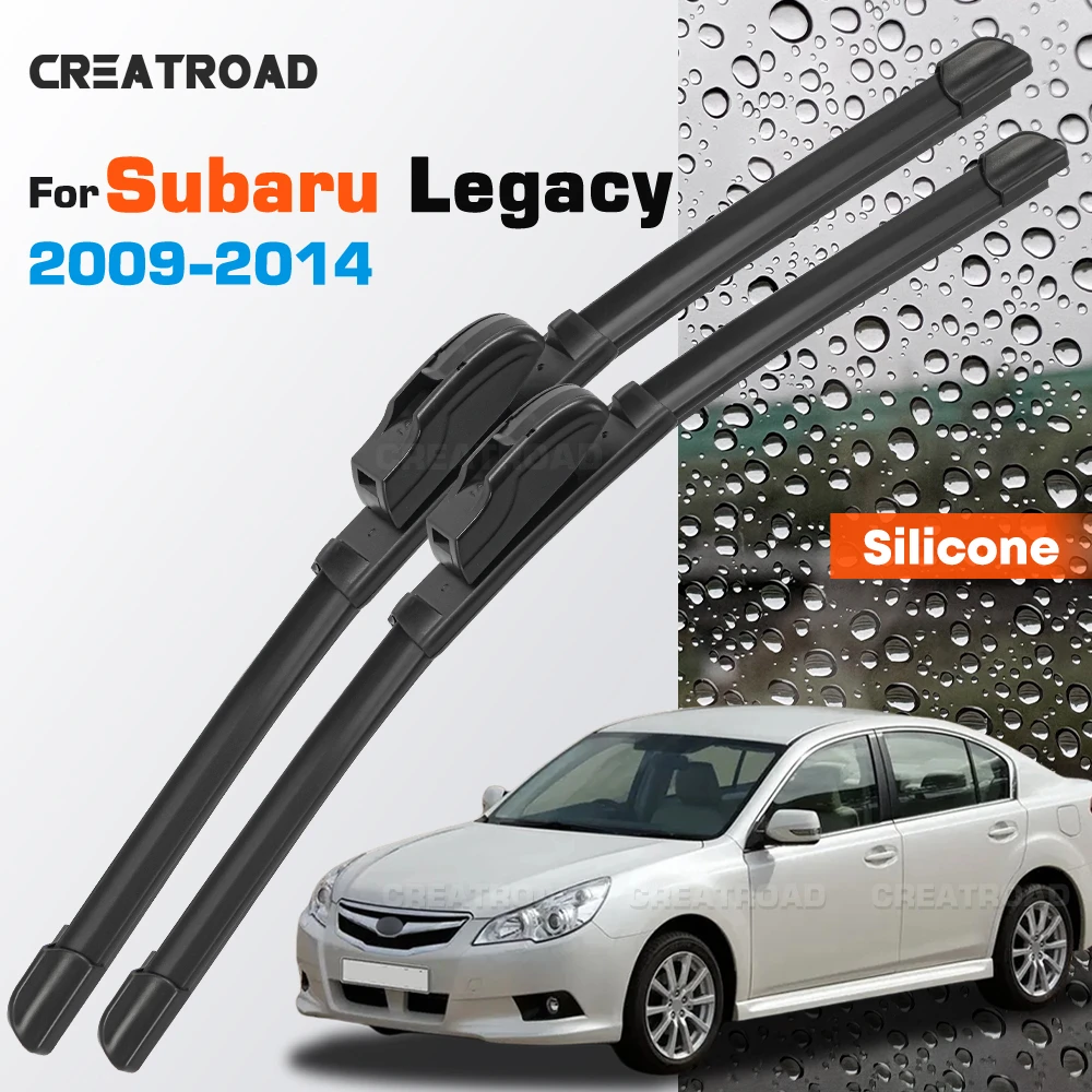 

Silicone Wiper Blades Fit For Subaru Legacy BM BR 2009-2014 Coated Silent HD Wear-Resistant Car Windshield Wipers 26"+18"