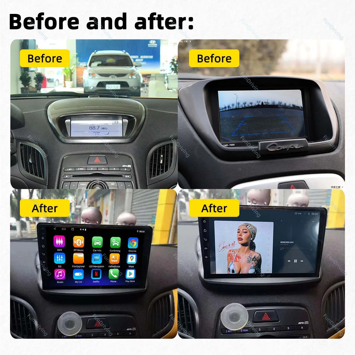 2Din Car Radio Android for Hyundai Rohens Coupe 2009 - 2011 Autoradio Navigation Multimedia Video Player Carplay Auto Stereo