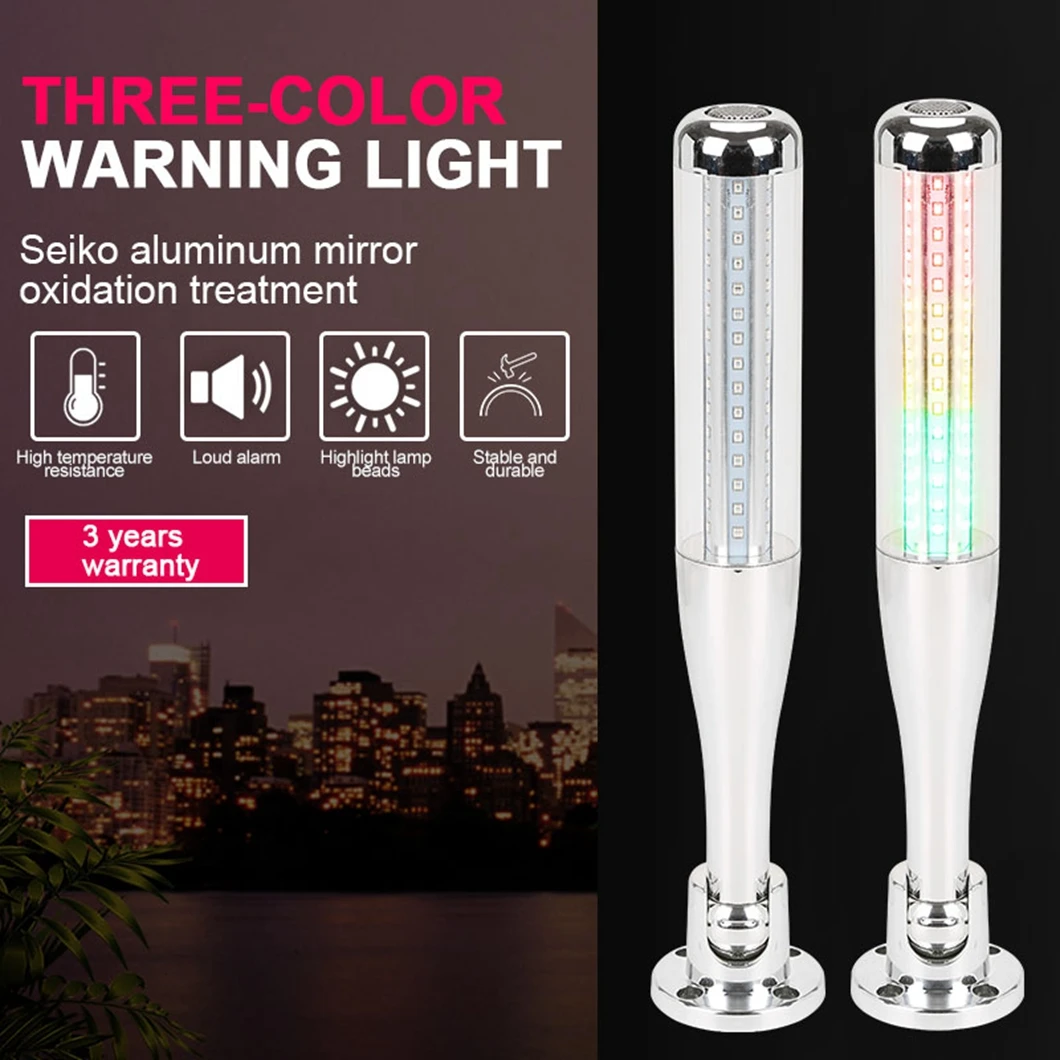 TF-06 Red+Green+Yellow Tri-Color LED Machine Tool Lamp DC24V Buzzer Warning Steady Light LED Indicator light Machine Tool Light