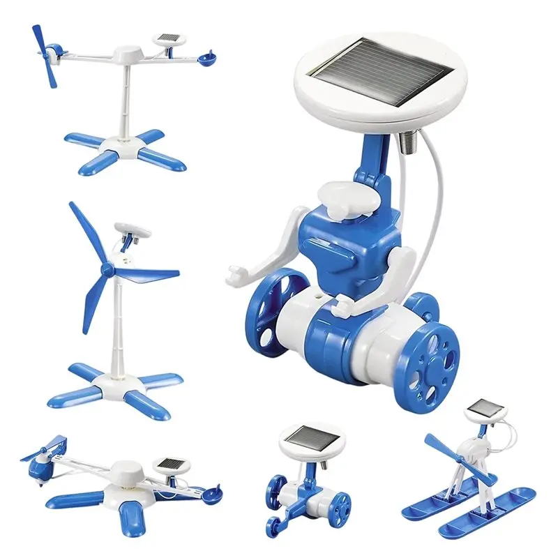 B78B-Educational 6-In-1 Solar Science Kit DIY Robot Set Light-Powered Multiple Assembly Shape Options