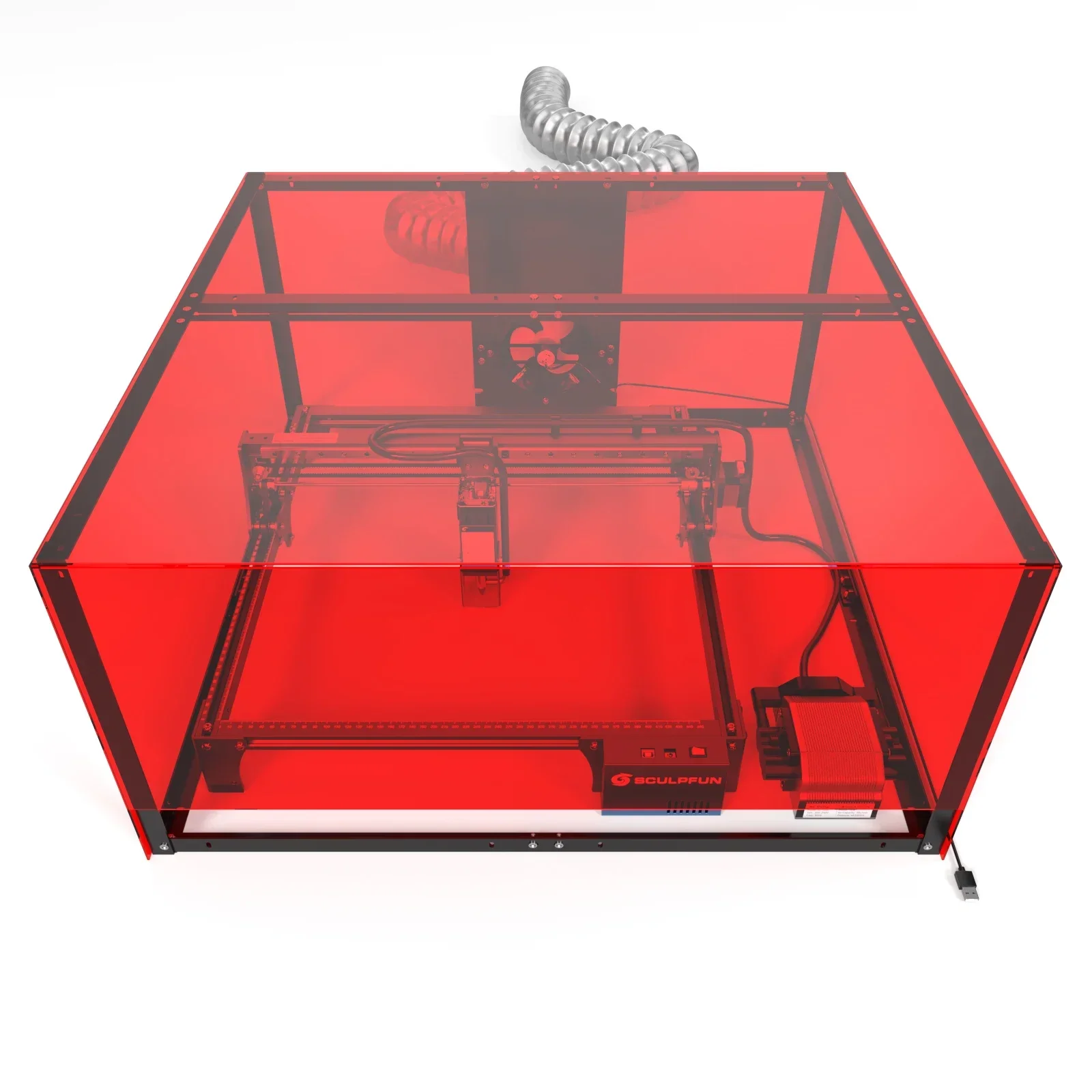 

SCULPFUN Smoke Exhaust Box Detachable Enclosure Safety Dust-Proof Laser Engraving Protection Cover For S10 S9 S6 Pro Engraver