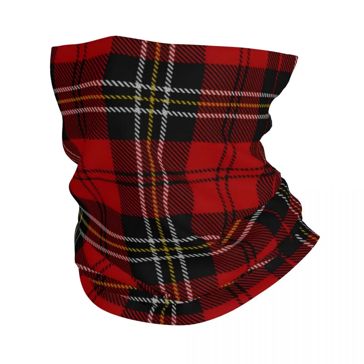 Red Checkerboard Bandana Neck White Scarf Multi-use Headwear Fishing Unisex Adult Winter