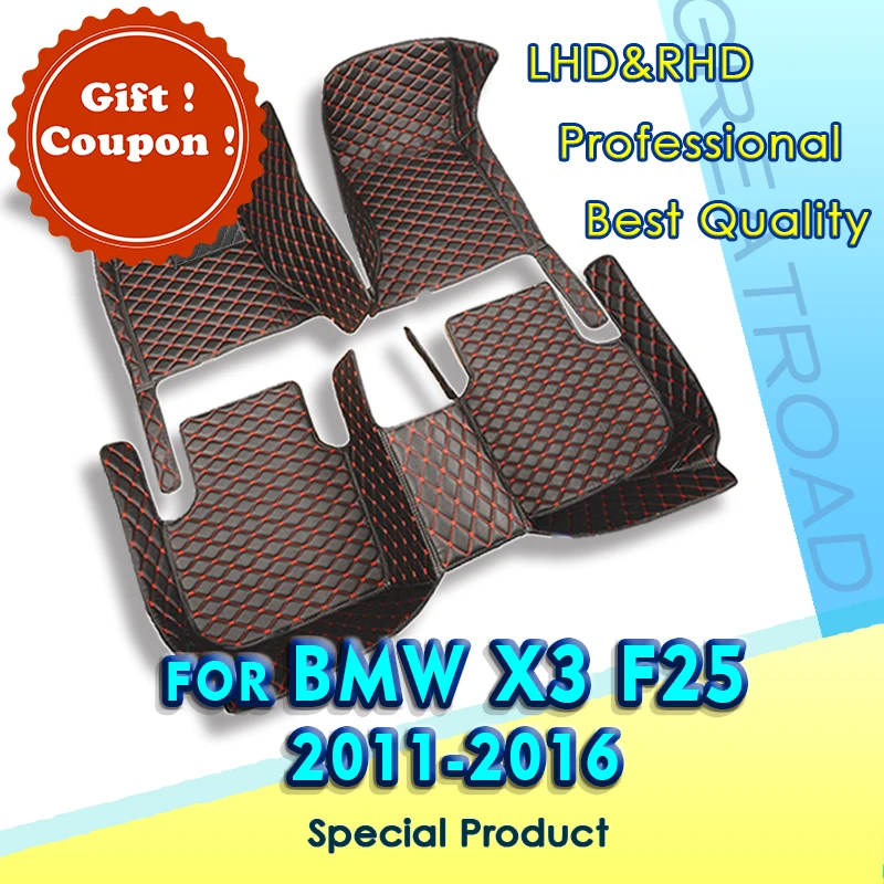 

Car floor mats for BMW X3 F25 2011 2012 2013 2014 2015 2016 Custom auto foot Pads automobile carpet cover interior accessories