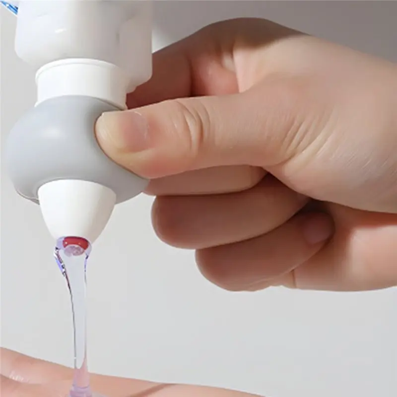 Refillable Liquid Dispenser For Laundry Detergent, Body Wash, Shampoo - Hanging Pouch Control Flow-Pump Head