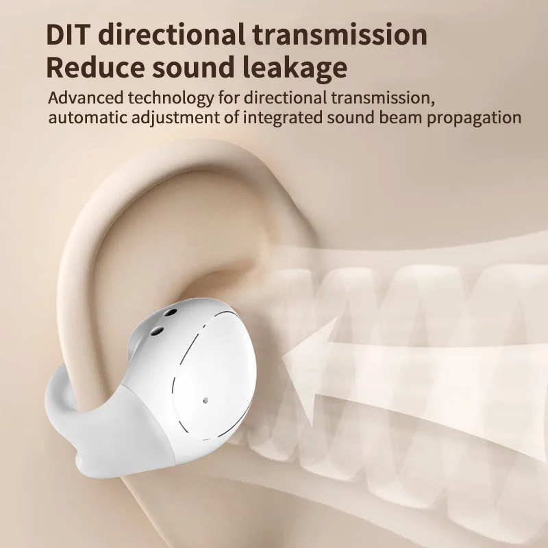 Earclip Bluetooth Earphone Light Weight Mini Power Digital Display Directional Transmission Headphone Android IOS Universal