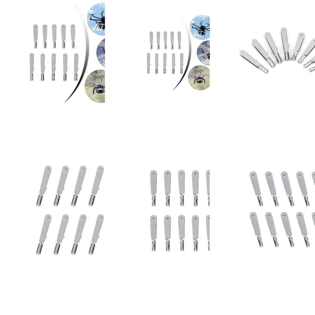  10Pcs Alloy Servo Rod Connectors Metal Iron Clevis Chuck Pull Rod Connectors Clamp Horn for Model Airplanes Linkages