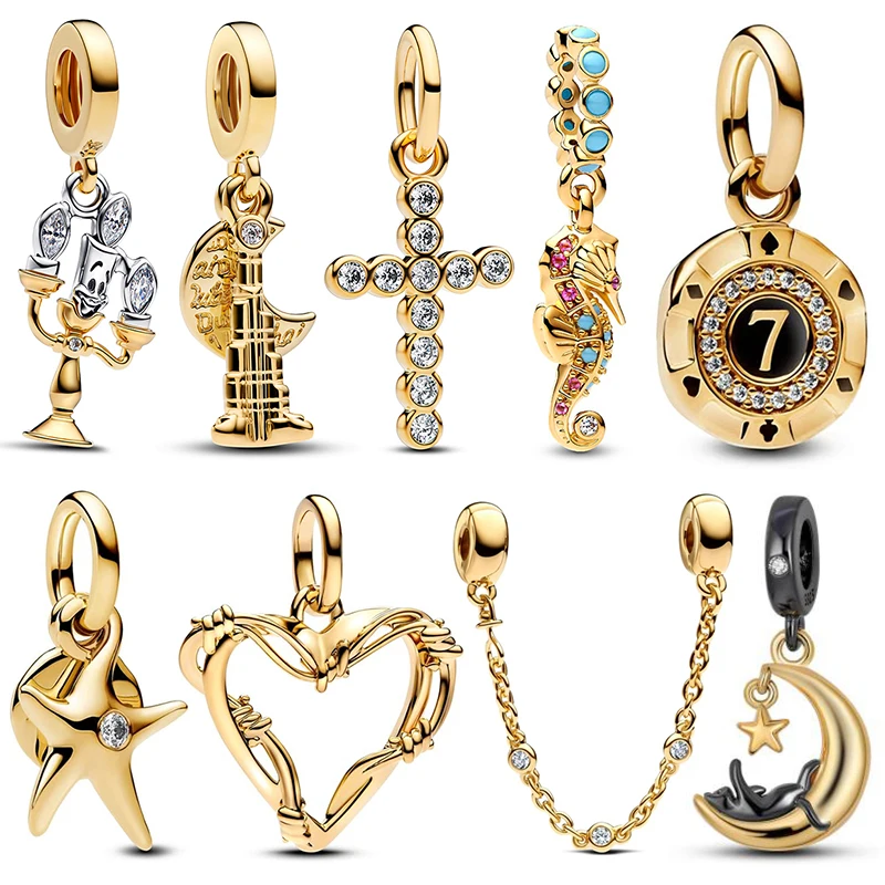 

Оригинальная подвеска из розового золота Pandora 925, подходит для браслетов, ожерелье для подвесок, серебро 925, женское роскошное изготовление ювелирных изделий своими руками