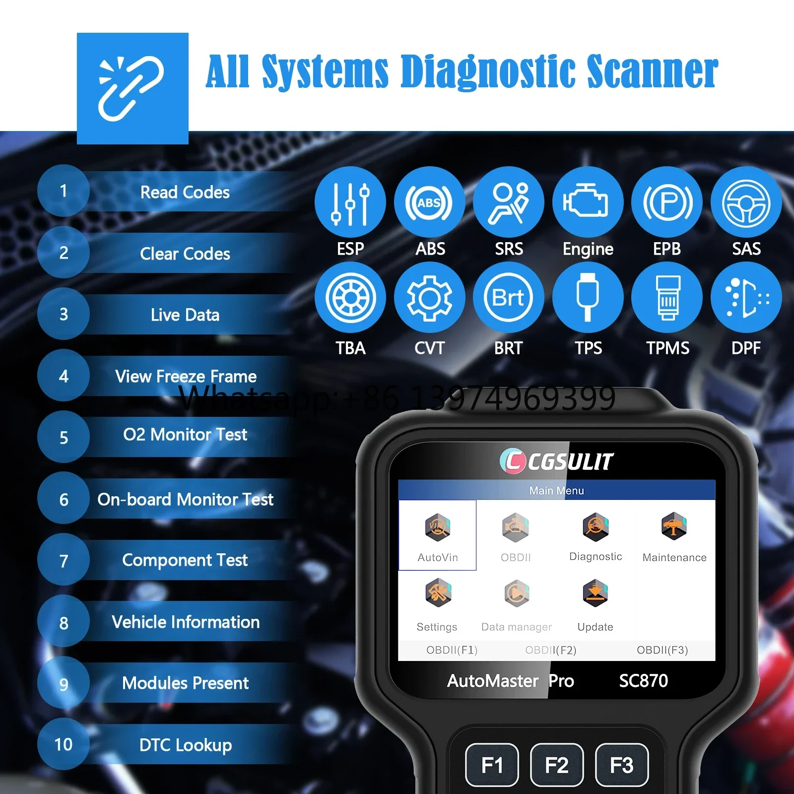 SC880 Car Diagnostic Tool Obd2 Automotive Diagnostic Scanner Vehicle Diagnostic Machine for All German Cars factory