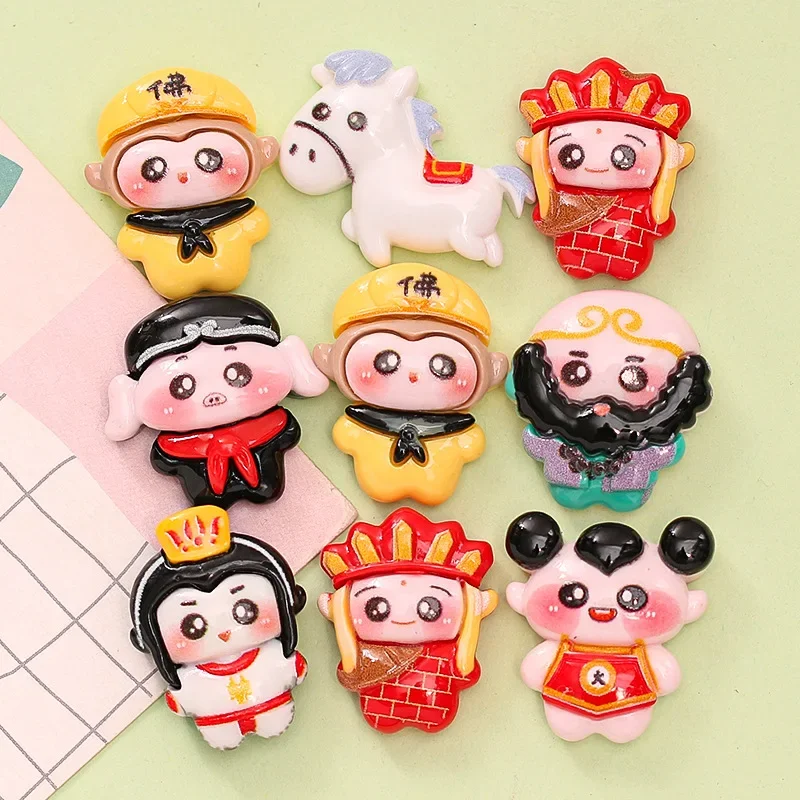 Cartoon Q Version of Journey to the West Children's Toy Hairpin, Guka Patch, DIY Cream Glue Claw Machine, Resin Jewelry, 1Pc