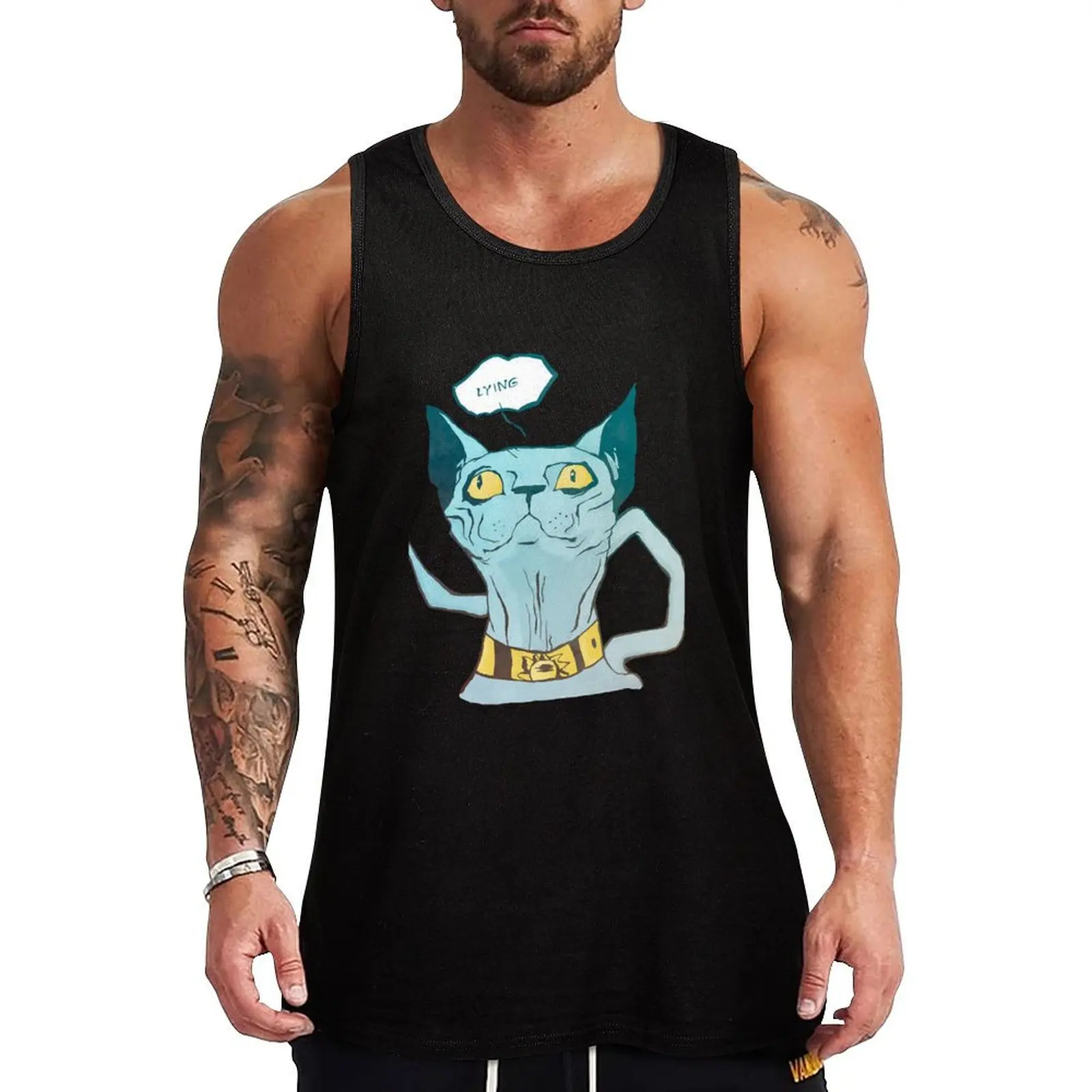 Lying Cat from Saga - Lying...heh Tank Top Work Outdoor Tank Top Durable Utility Sleeveless