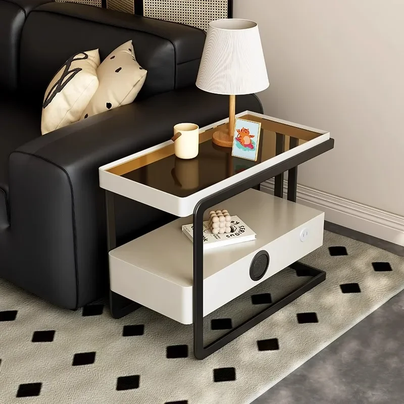 

The product can be customized. Advanced sofa side cabinet light luxury living room movable 2024 new model