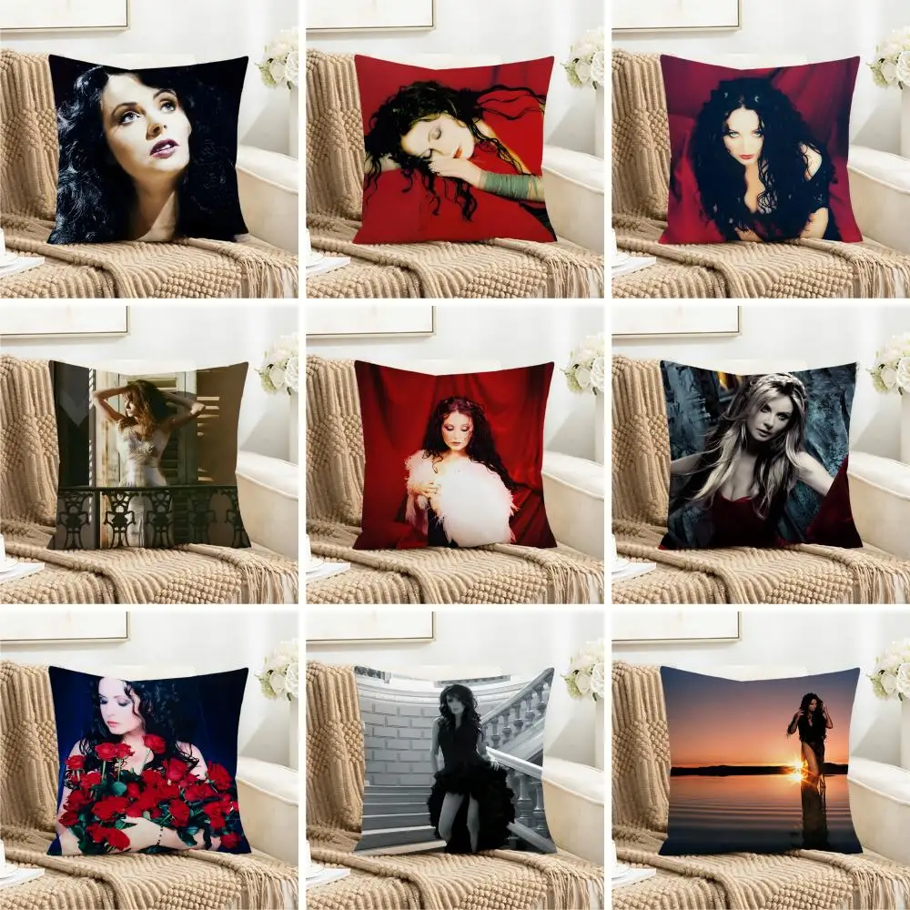 Funda de cojín profesional de Sarah Brightman, lavable, de lino sintético, para uso diario, decoración ligera para el hogar y el sofá