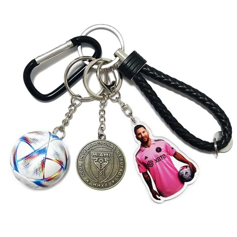 Riyadh Victory C Ronaldo Argentina Messi, Neymar Harland Mbappe Football Team Keychain Pendant