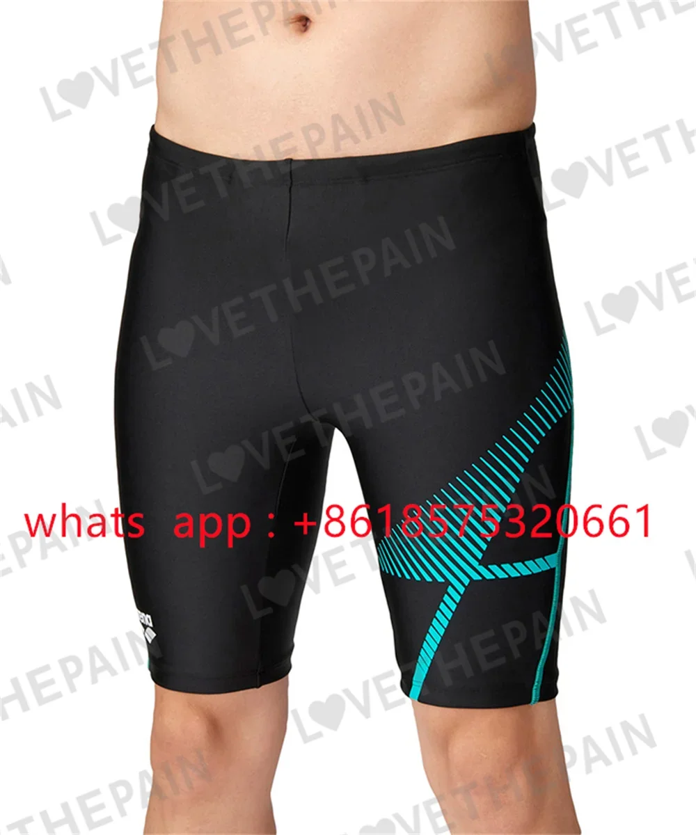 Summer Men's Swimwear Training Swim Shorts Beach Trunks Swimming Pants Swimsuits Jammer Contest Sports Surf Shorts Tight Trunks