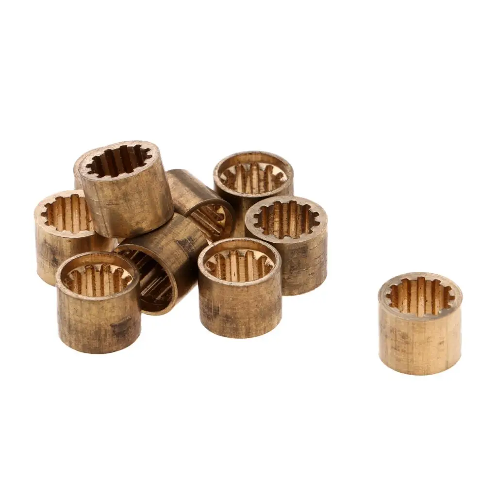 10 قطعة النحاس السنوكر جديلة الحلقات جديلة نصائح البلياردو اكسسوارات 9.5 مللي متر #5